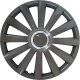 Satz Radzierblenden Spyder 14-Zoll Gun-Metal + Chrom Ringe
