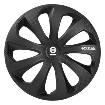 Satz Sparco Radzierblenden Sicilia 16-Zoll Schwarz/Karbon