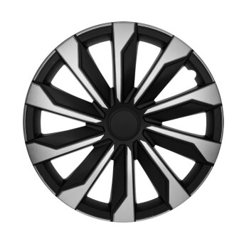 Satz Radzierbleden Typhoon 15-Zoll Silber/Schwarz