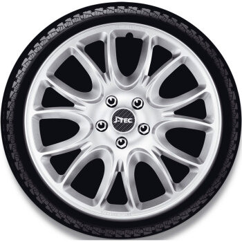Satz J-Tec Radzierblenden Hero 16-Zoll Silber