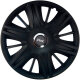 Satz J-Tec Radzierblenden Maximus 15-Zoll Schwarz + Chrom Ringe