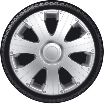 Satz Radzierblenden Racing 13-Zoll Silber
