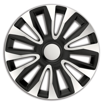 Satz Radzierblenden Avalone 16-Zoll Silber/Schwarz
