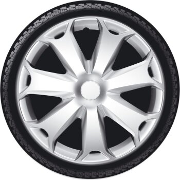 Satz Radzierblenden Mega 16-Zoll Silber