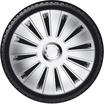 Satz Radzierblenden Daytona Pro 16-Zoll Silber/Chrom Ringe
