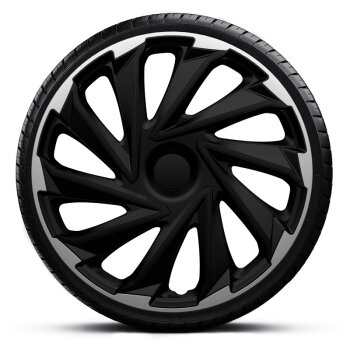 Satz Radzierblenden Misano 16-Zoll Silber/Schwarz