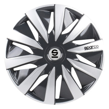 Satz Sparco Radzierblenden Lazio 13-Zoll Grau/Silber