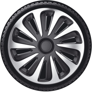 Satz Radzierblenden Caliber 16-Zoll Silber/Schwarz Karbon-Look