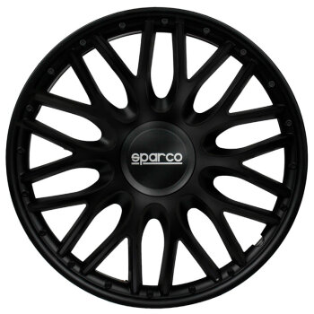Satz Sparco Radzierblenden Roma 15-Zoll Schwarz
