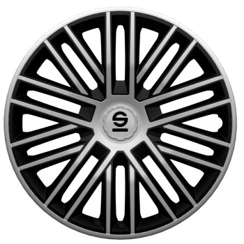Satz Sparco Radzierblenden Bergamo 16-Zoll Silber/Schwarz