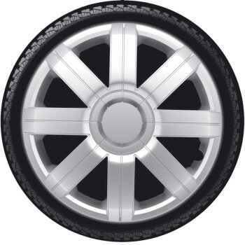 Satz Radzierblenden Sportive 14-Zoll Silber