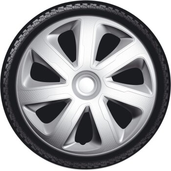 Satz Radzierblenden Livorno 16-Zoll Silber Karbon-Look