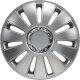 Satz Radzierblenden Silverstone Pro 16-Zoll Silber + Chrom Ringe