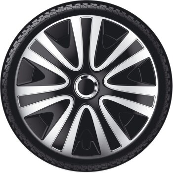 Satz Radzierblenden Rialto Pro 14-Zoll Silber/Schwarz