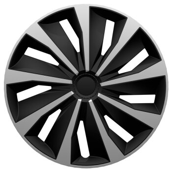 Satz Radzierblenden Grip 15-Zoll Silber/Schwarz