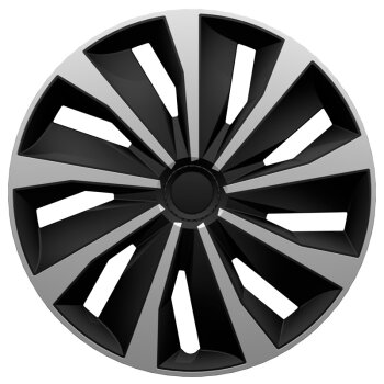 Satz Radzierblenden Grip 16-Zoll Silber/Schwarz