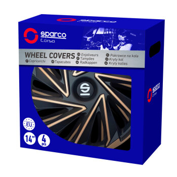 Satz Sparco Radzierblenden Varese 15-Zoll Gold/Schwarz