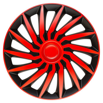 Satz Radzierblenden Kendo 14-Zoll Schwarz/rot