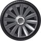 Satz Radzierblenden Spyder 16-Zoll Gun-Metal + Chrom Ringe