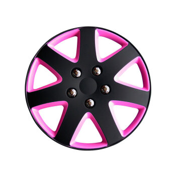 Satz Radzierblenden Michigan 15-Zoll Mattschwarz/Rosa