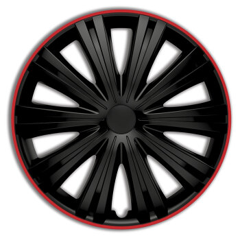 Satz Radzierblenden Giga R 13-Zoll Schwarz/Rot