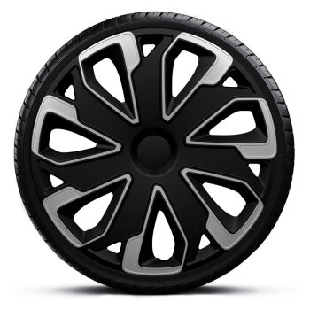 Satz Radzierblenden Ultimo 15-Zoll Silber/Schwarz