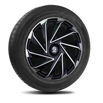 Satz Sparco Radzierblenden Varese 14-Zoll Silber/Schwarz