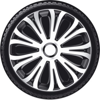 Satz Radzierblenden Avera 13-Zoll Silber/Schwarz