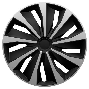 Satz Radzierblenden Grip 14-Zoll Silber/Schwarz