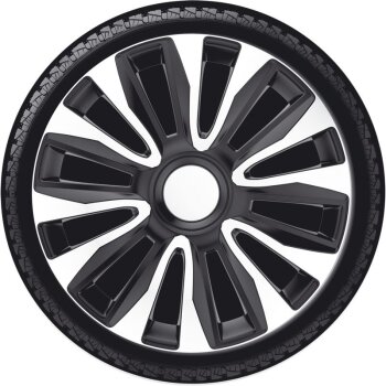 Satz Radzierblenden Avalone 16-Zoll Silber/Schwarz