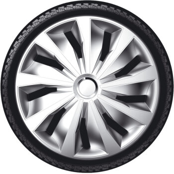 Satz Radzierblenden Grip Pro 14-Zoll Silber