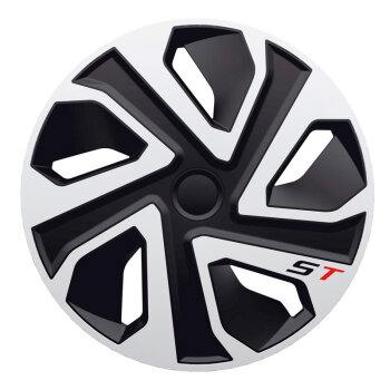 Satz J-Tec Radzierblenden ST 13-Zoll Silber/Schwarz