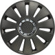 Satz Radzierblenden Silverstone Pro 15-Zoll Gun-Metal + Chrom Ringe