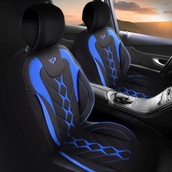 Autositzbez&uuml;ge Sitzbezug passend f&uuml;r Honda Accord TEXAS(1+1) Schwarz Blau