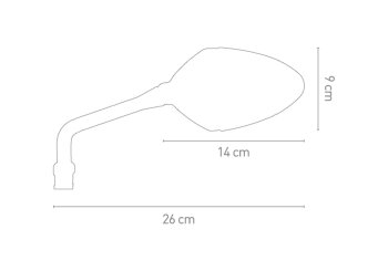 PROTECH Spiegel XR-100 Mengeneinheit St&uuml;ck f&uuml;r SUZUKI V-Strom 650 / XT WC70/71 645 ccm Bj. 2017-2024