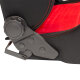Sportsitz Eco Soft - Schwarz/Rot - Doppelseitig Verstellbare R&uuml;ckenlehne - inkl. Laufschienen